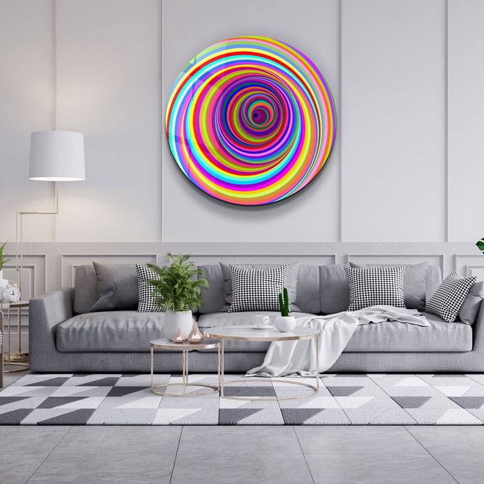 Wallity Cuadro Decorativo de Vidrio Templado Multicolor 80 x 80 cm
